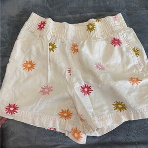 Old Navy High Waist Floral Women's Shorts - Cream, Pink, Orange, Green